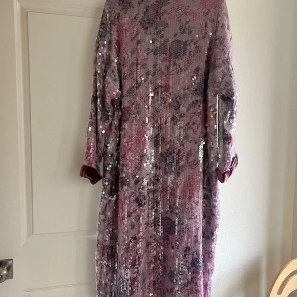 FREE PEOPLE velvet and sequin duster - Picture 2 of 8